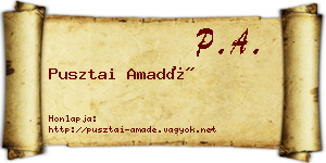Pusztai Amadé névjegykártya